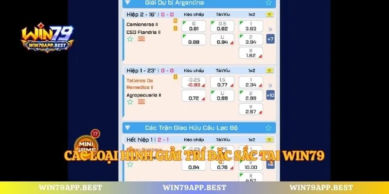 Các loại hình giải trí đặc sắc tại Win79