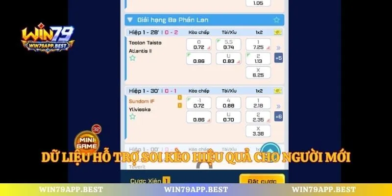 Dữ liệu hỗ trợ soi kèo hiệu quả cho người mới