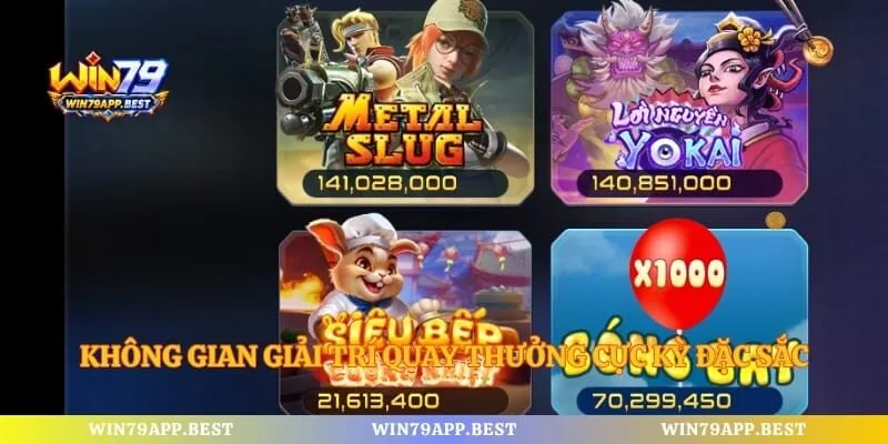 Không gian giải trí quay thưởng cực kỳ đặc sắc