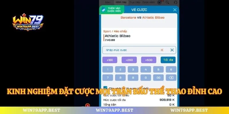 Kinh nghiệm đặt cược mọi trận đấu thể thao đỉnh cao