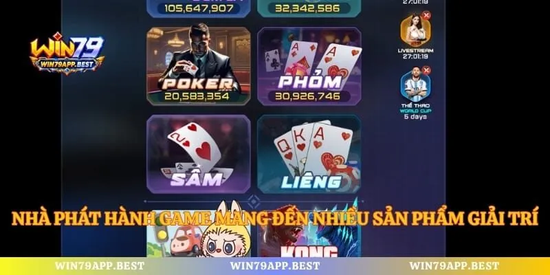Nhà phát hành game mang đến nhiều sản phẩm giải trí