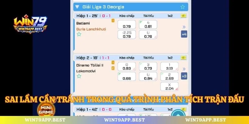 Sai lầm cần tránh trong quá trình phân tích trận đấu