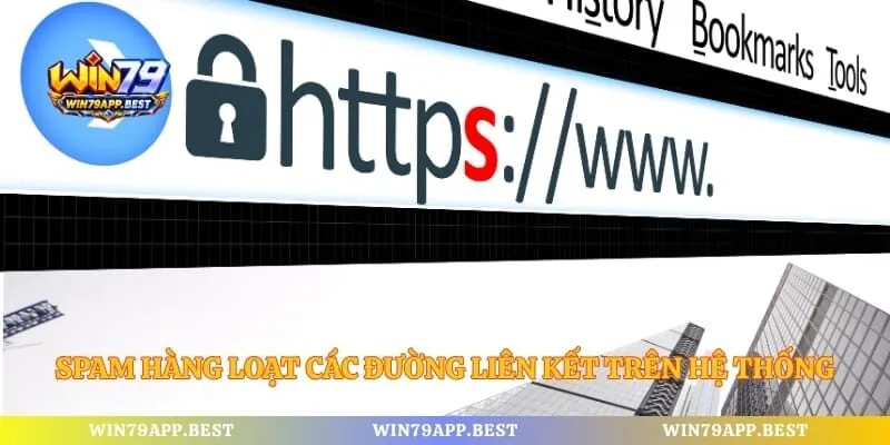 Spam hàng loạt các đường liên kết trên hệ thống